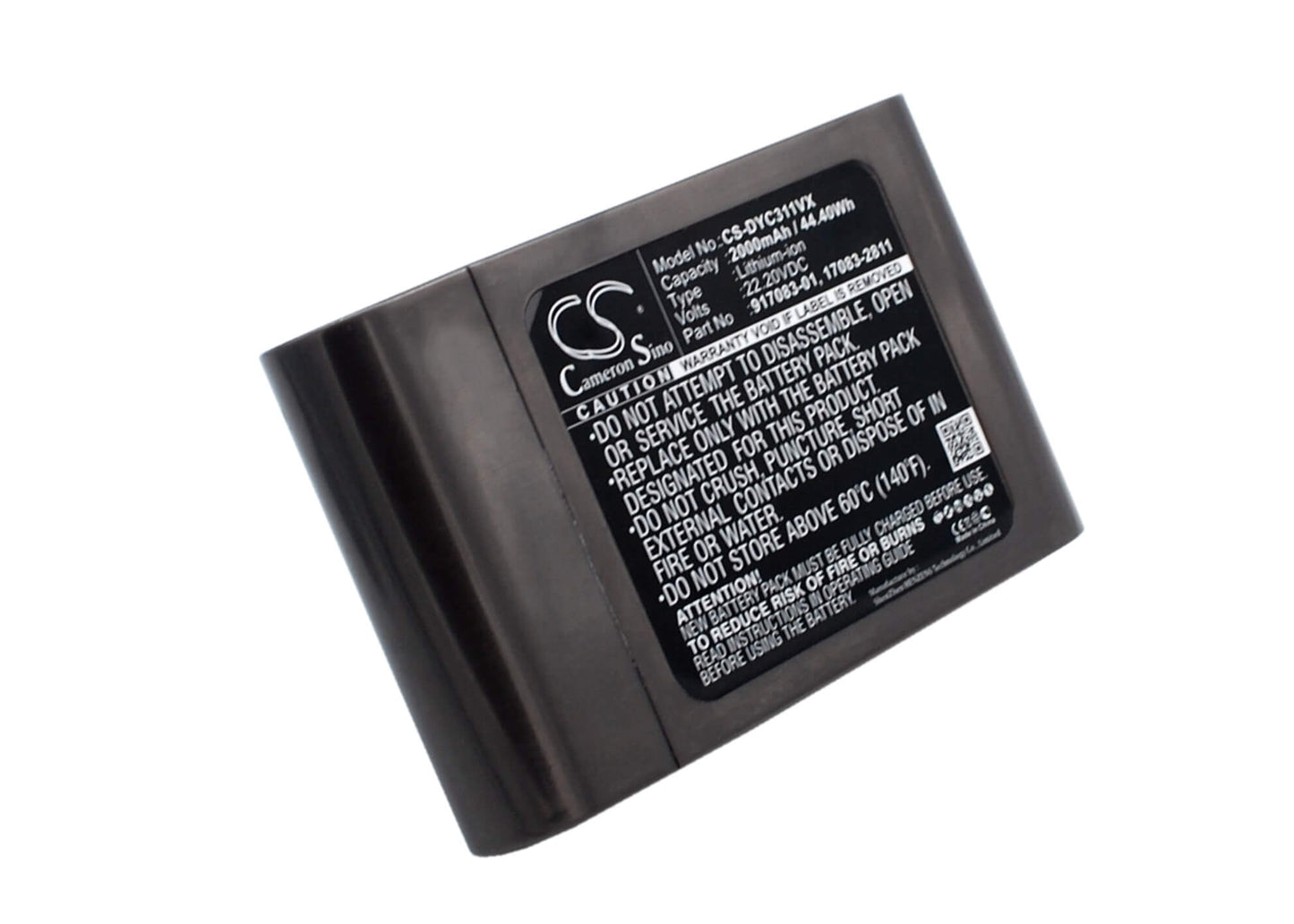 22.2V, 2000mAh, Li-ion Battery fits Dyson, Dc31, Dc31 Animal, 44.4Wh