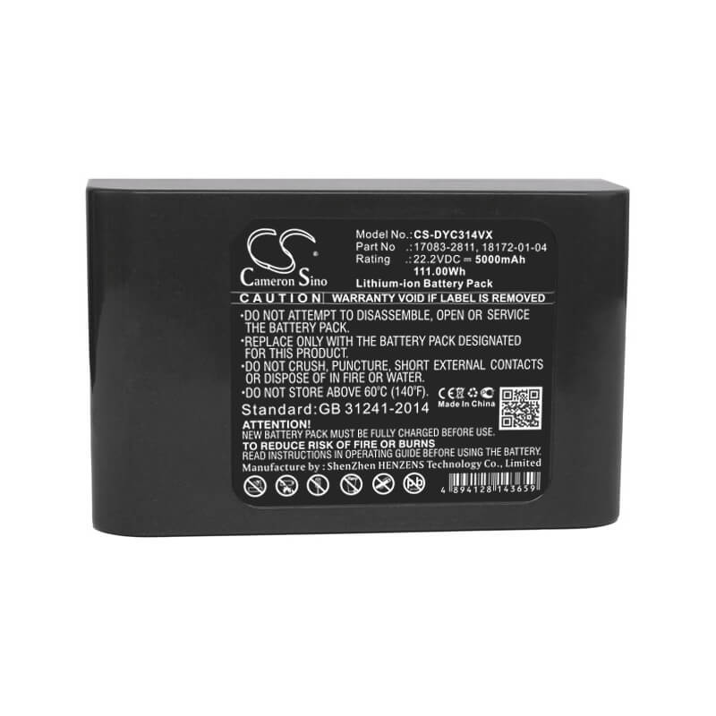 22.2V, 5000mAh, Li-ion Battery fits Dyson, Dc31, Dc31 Animal, 111Wh