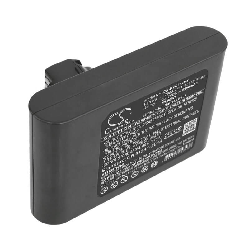 22.2V, 2500mAh, Li-ion Battery fits Dyson, Dc31, Dc31 Animal, 55.5Wh