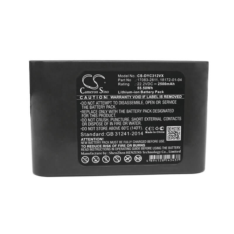 22.2V, 2500mAh, Li-ion Battery fits Dyson, Dc31, Dc31 Animal, 55.5Wh