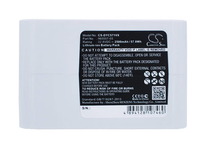White, 22.8V, 2500mAh, Li-ion Battery fits Dyson, Dc31 Animal, Dc34, 57Wh