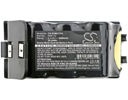 8.4V, 3000mAh, Ni-MH Battery fits Euro Pro, Xb617u, 25.2Wh
