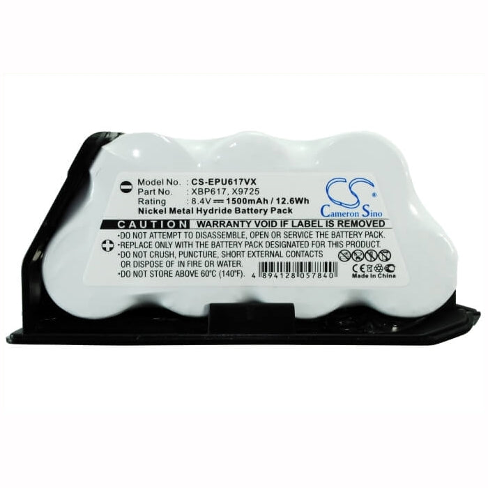 8.4V, 1500mAh, Ni-MH Battery fits Euro Pro, Shark Uv617, Shark Uv647, 12.6Wh