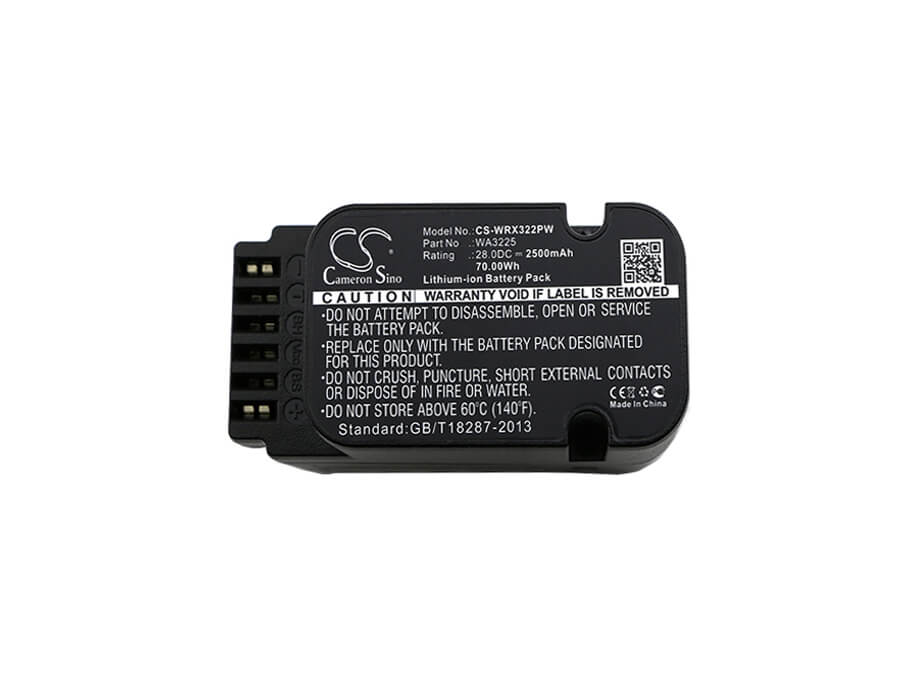 28.0V, 2500mAh, Li-ion Battery fits Worx, Landroid L1500, Landroid L1500i, 70Wh