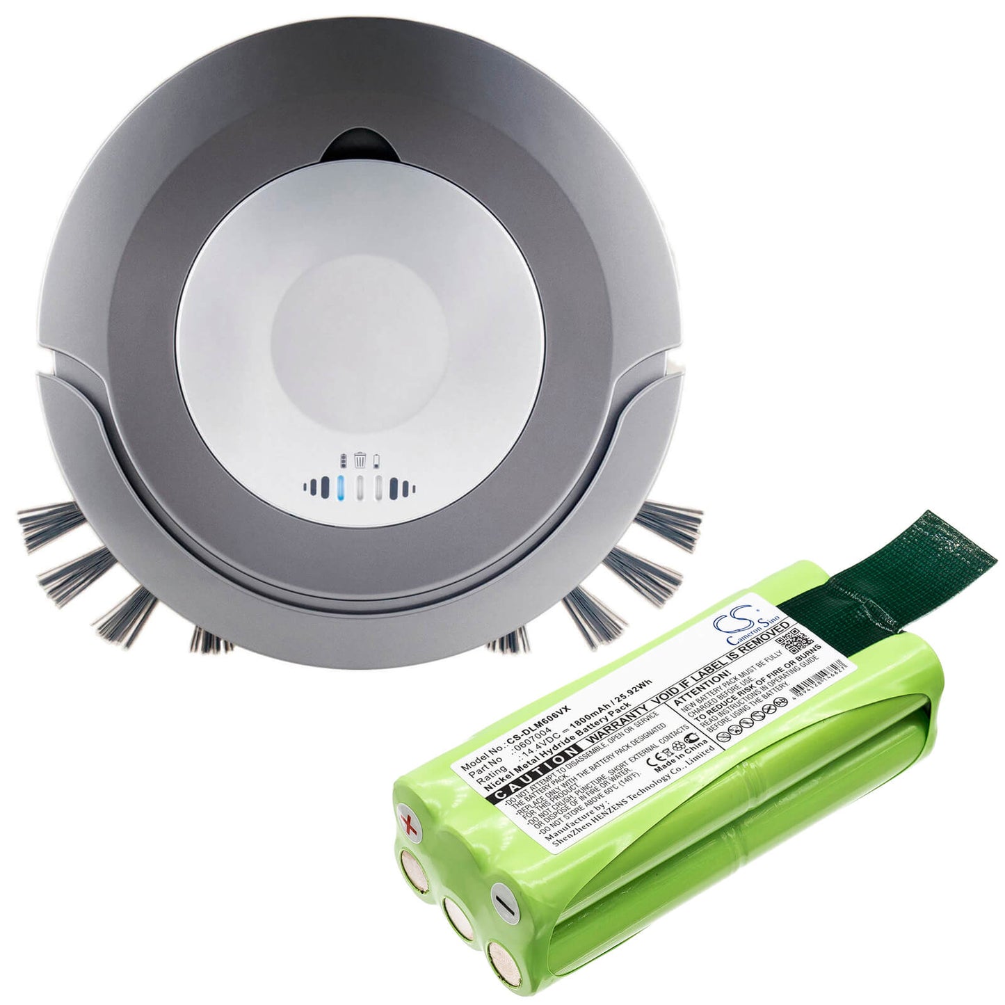 14.4V, 1800mAh, Ni-MH Battery fits Dirt Devil, Libero M606, Libero M606-1, 25.92Wh