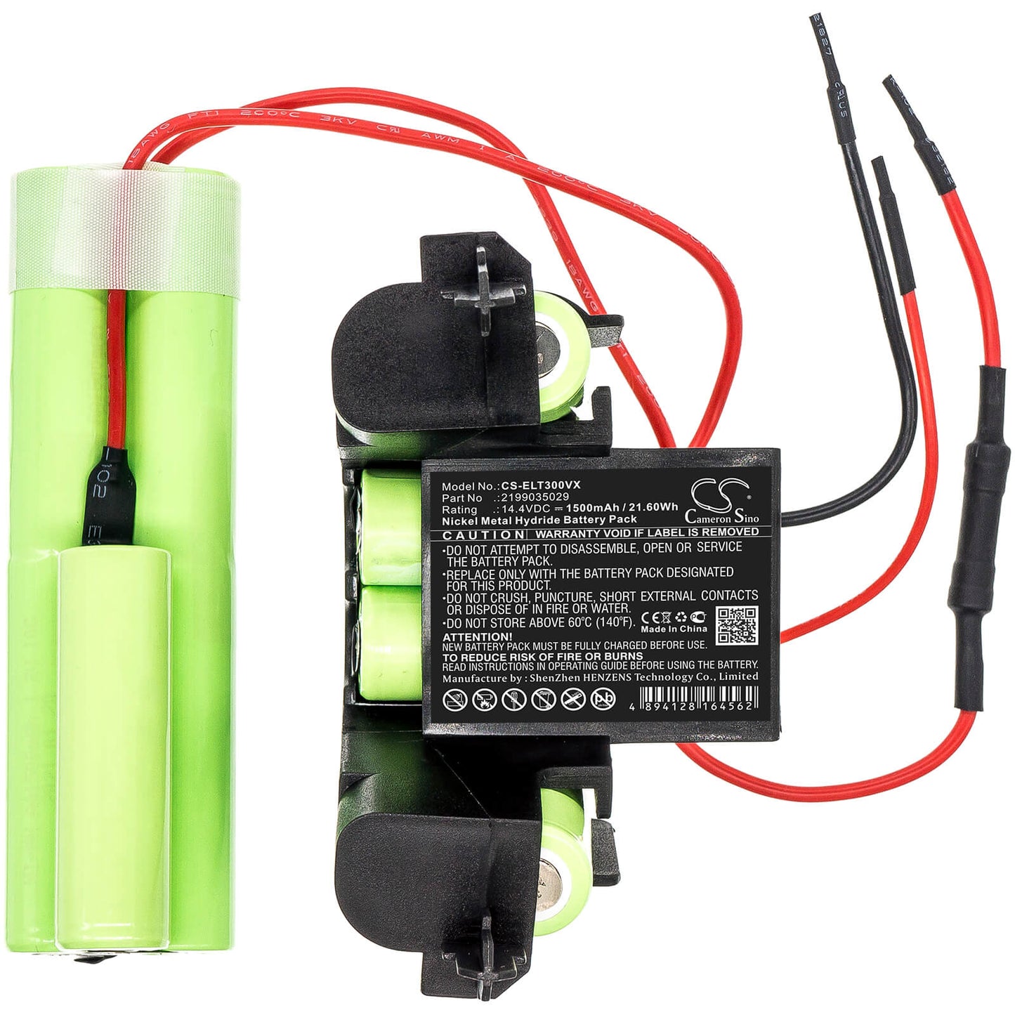 14.4V, 1500mAh, Ni-MH Battery fits Aeg, 273713, 900273725, 21.6Wh