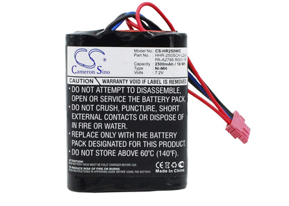 CS-HR250WC, Vehicle 7.2V, 2500mAh, Ni-MH Battery fits Panasonic, Hhr-250sch L2x3, Pa-a2786 R001-1b, 18Wh