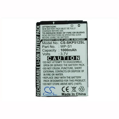 3.7V, 1000mAh, Li-ion Battery fits 3 Skype, Phone Wp-s1, 3.7Wh
