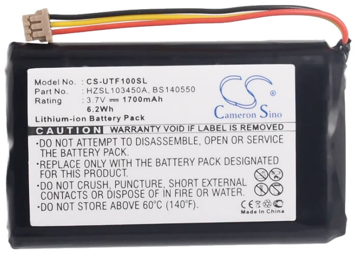 3.7V, 1700mAh, Li-ion Battery fits Utstarcom, F1000, F1000 Wifi, 6.29Wh