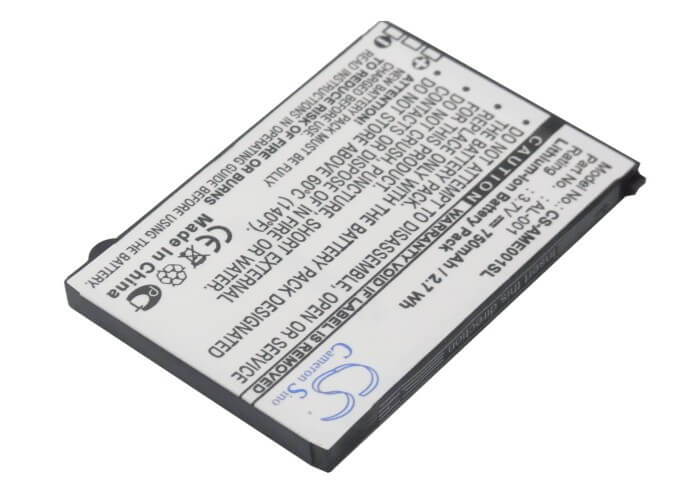 3.7V, 750mAh, Li-ion Battery fits Orange, New York, 2.775Wh