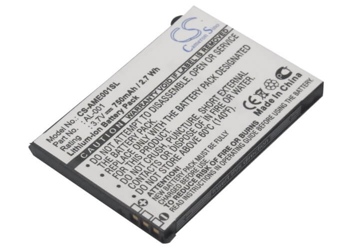 3.7V, 750mAh, Li-ion Battery fits Orange, New York, 2.775Wh