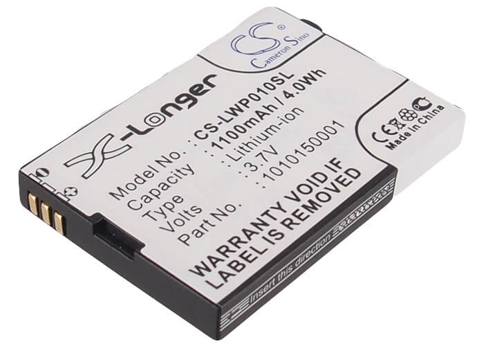 3.7V, 1100mAh, Li-ion Battery fits Locktec, Wp04, Wp04 Wireless, 4.07Wh