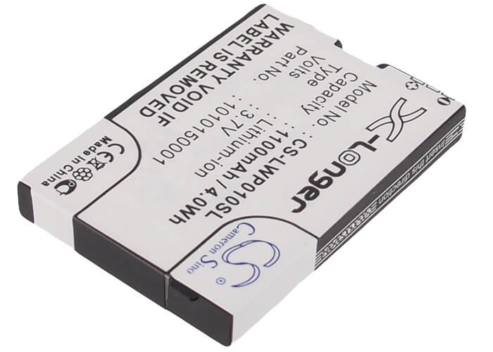 3.7V, 1100mAh, Li-ion Battery fits Locktec, Wp04, Wp04 Wireless, 4.07Wh