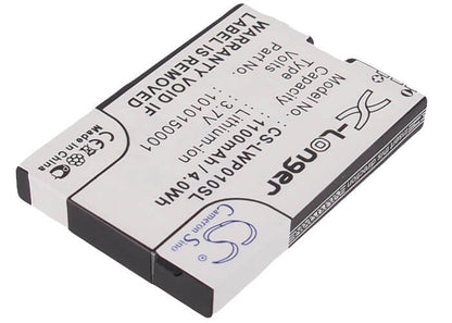 3.7V, 1100mAh, Li-ion Battery fits Locktec, Wp04, Wp04 Wireless, 4.07Wh
