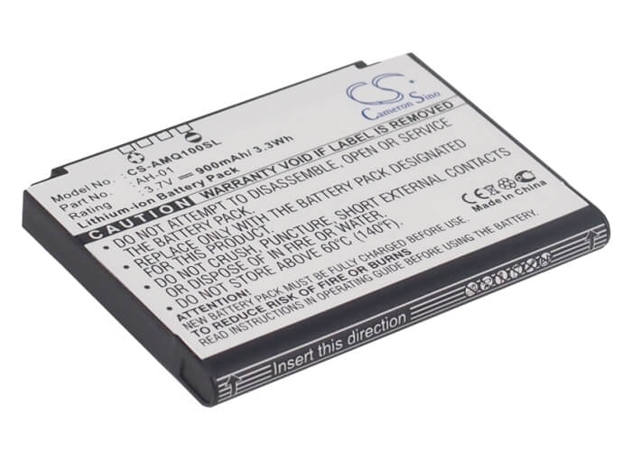 3.7V, 900mAh, Li-ion Battery fits Amoi, Inq1, Inq-1, 3.33Wh