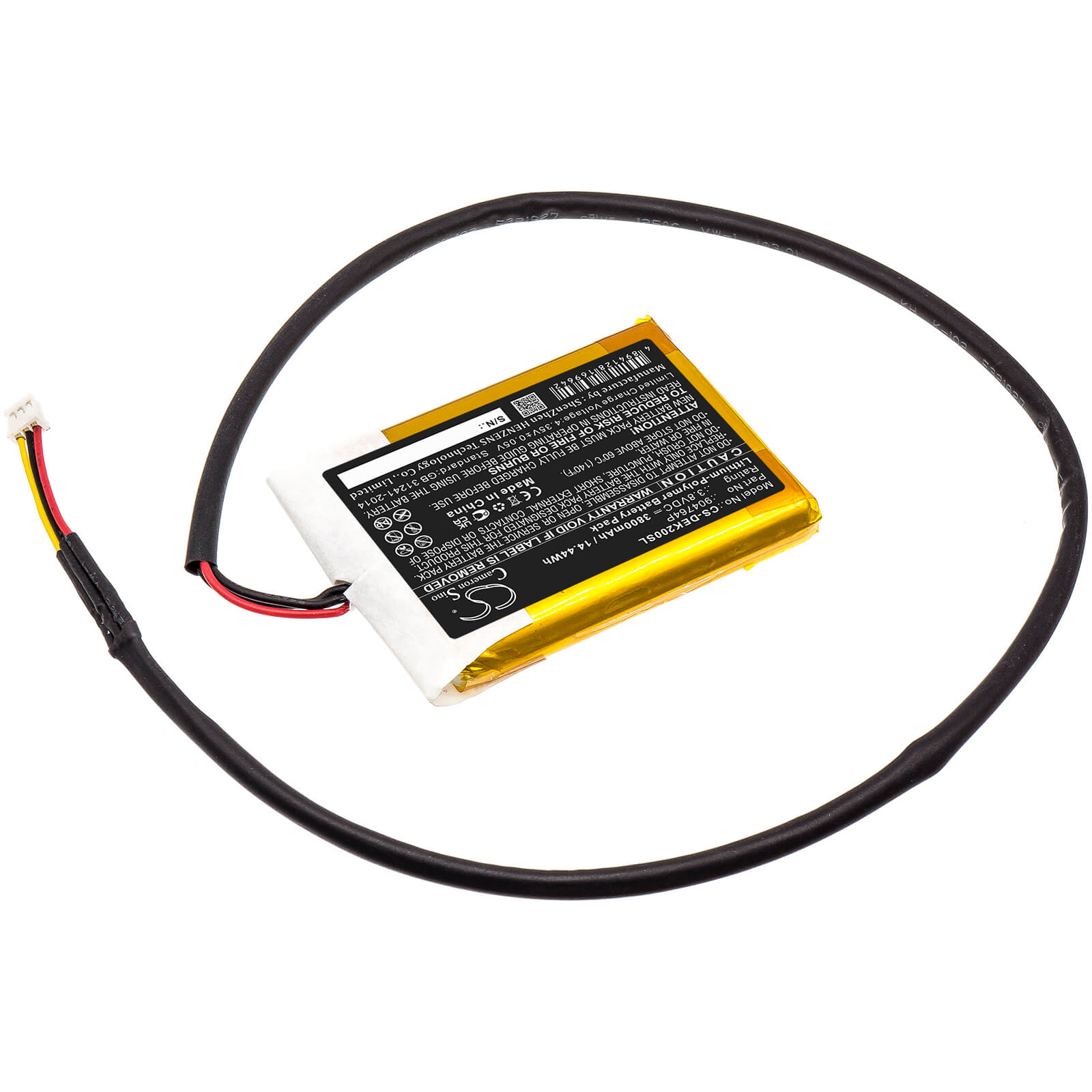 3.8V, 3800mAh, Li-Polymer Battery fits Idealens, K2, K2+, 14.44Wh