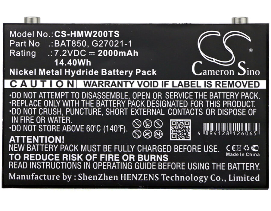 7.2V, 2000mAh, Ni-MH Battery fits Hme, Mb Base Stations, Mb100 Base Station, 14.4Wh