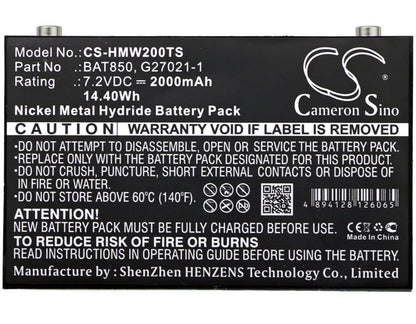 7.2V, 2000mAh, Ni-MH Battery fits Hme, Mb Base Stations, Mb100 Base Station, 14.4Wh