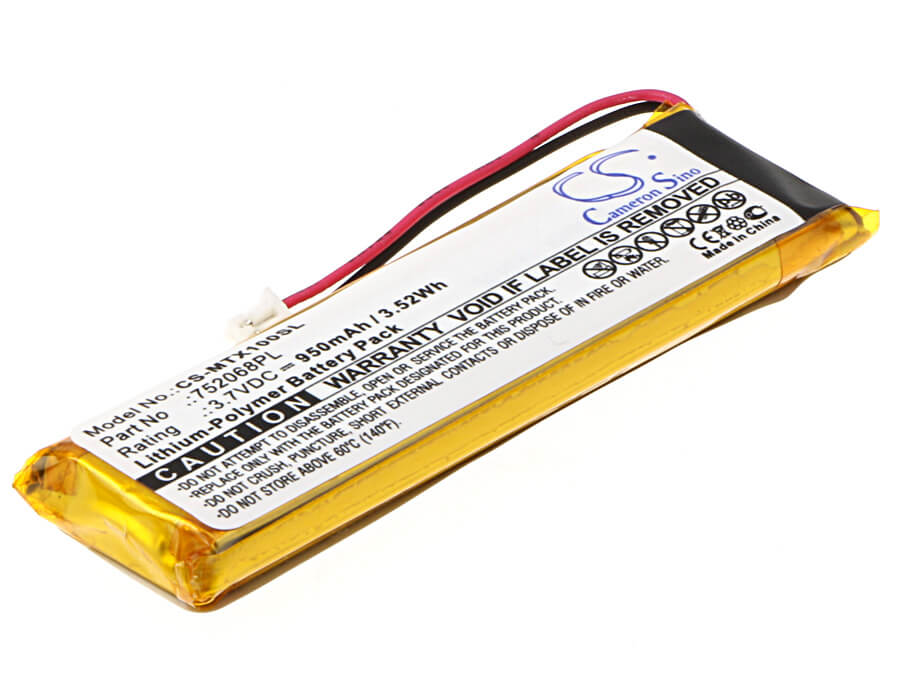 3.7V, 950mAh, Li-Polymer Battery fits Midland, Btfm, Btnext, 3.515Wh