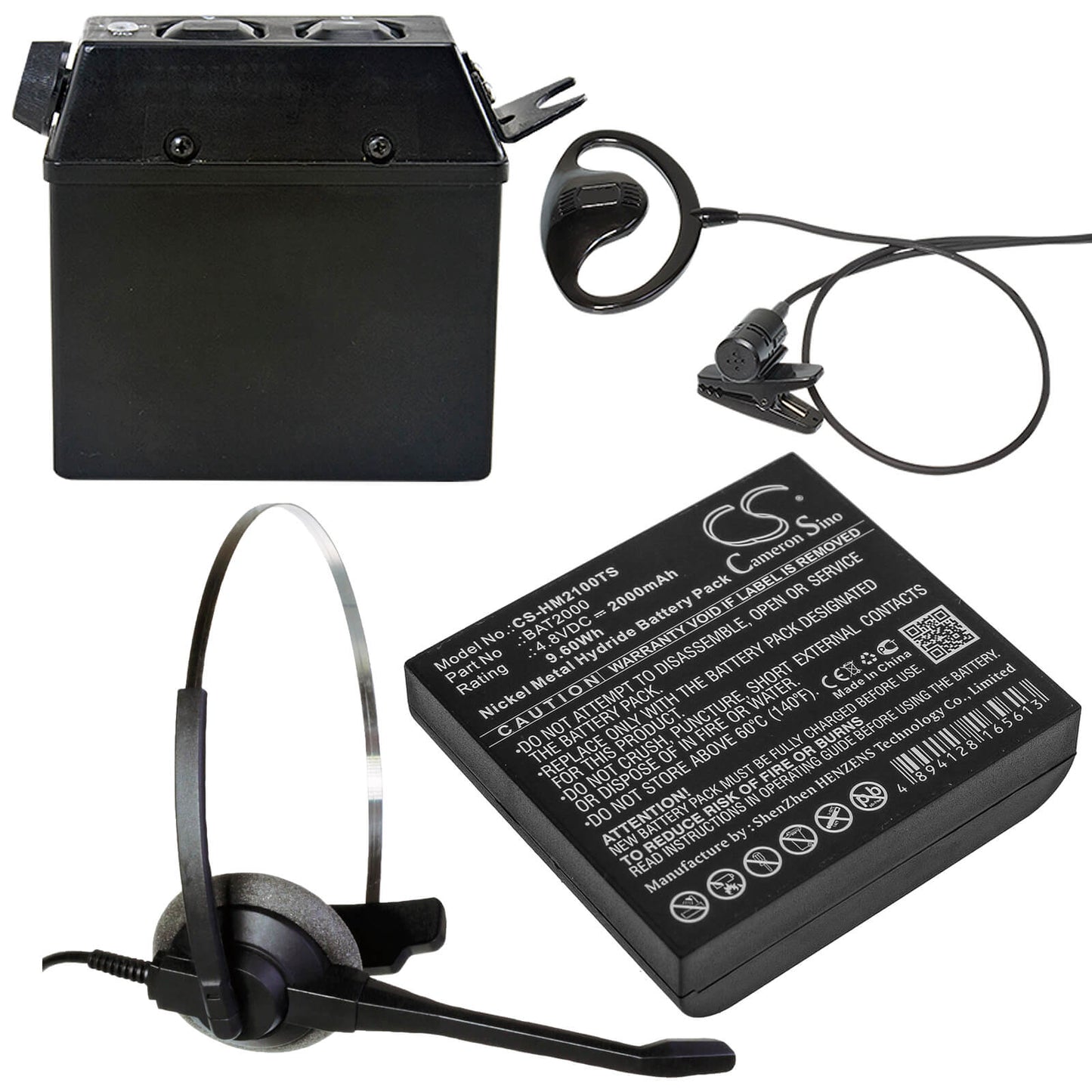 4.8V, 2000mAh, Ni-MH Battery fits Hme, Com 2000, 9.6Wh
