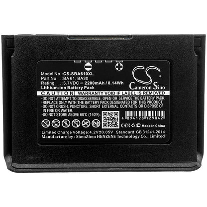 3.7V, 2200mAh, Li-ion Battery fits Sennheiser, Sk9000, Sk9000 Bodypack Transmitters, 8.14Wh