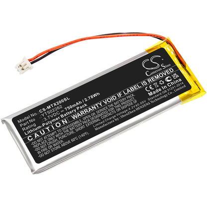 3.7V, 750mAh, Li-Polymer Battery fits Midland, Btx2 Pro, 2.775Wh