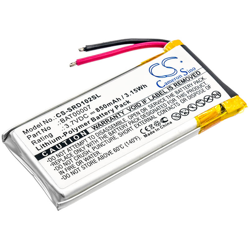 3.7V, 850mAh, Li-Polymer Battery fits Cardo, Packtalk Duo, Scala Rider Packtalk, 3.145Wh