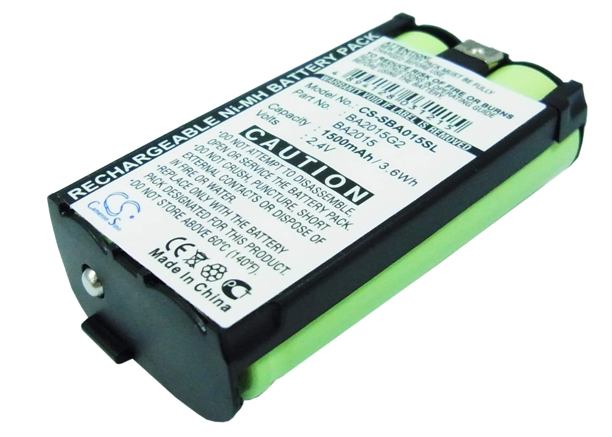 2.4V, 1500mAh, Ni-MH Battery fits Sennheiser, 2015fm, Ek1038, 3.6Wh
