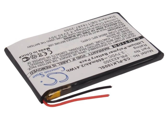 3.7V, 650mAh, Li-Polymer Battery fits Plantronics, K100, 2.405Wh