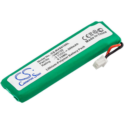 3.7V, 200mAh, Li-Polymer Battery fits Revolabs, 01-exemicex-blk-11, 02-dsksys-d, 0.74Wh
