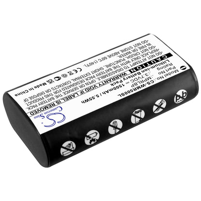 3.7V, 1500mAh, Li-ion Battery fits Wisycom, Mpr30-eng, Mpr30-iem, 5.55Wh