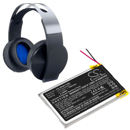 3.7V, 700mAh, Li-Polymer Battery fits Sony, Cechya-0090, Platinum Wireless 7.1, 2.59Wh