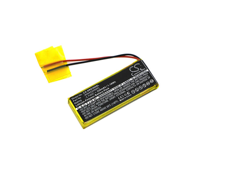 3.7V, 320mAh, Li-Polymer Battery fits Scala Rider, Q3, Rider Fm, 1.184Wh