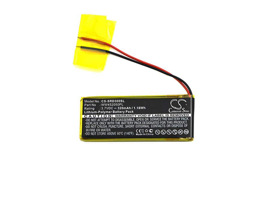 3.7V, 320mAh, Li-Polymer Battery fits Scala Rider, Q3, Rider Fm, 1.184Wh