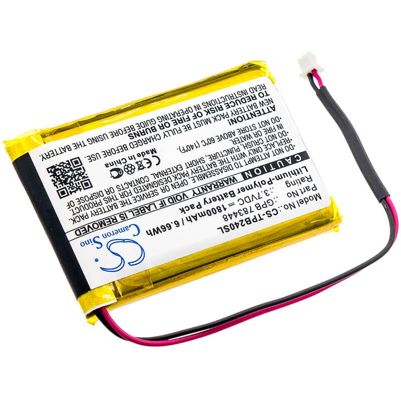 3.7V, 1800mAh, Li-Polymer Battery fits Telex, Pb24n, Pb24nd-tx, 6.66Wh