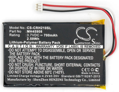 3.7V, 700mAh, Li-Polymer Battery fits Corsair, Ca-9011127-na, Ca-9011136-ap, 2.59Wh