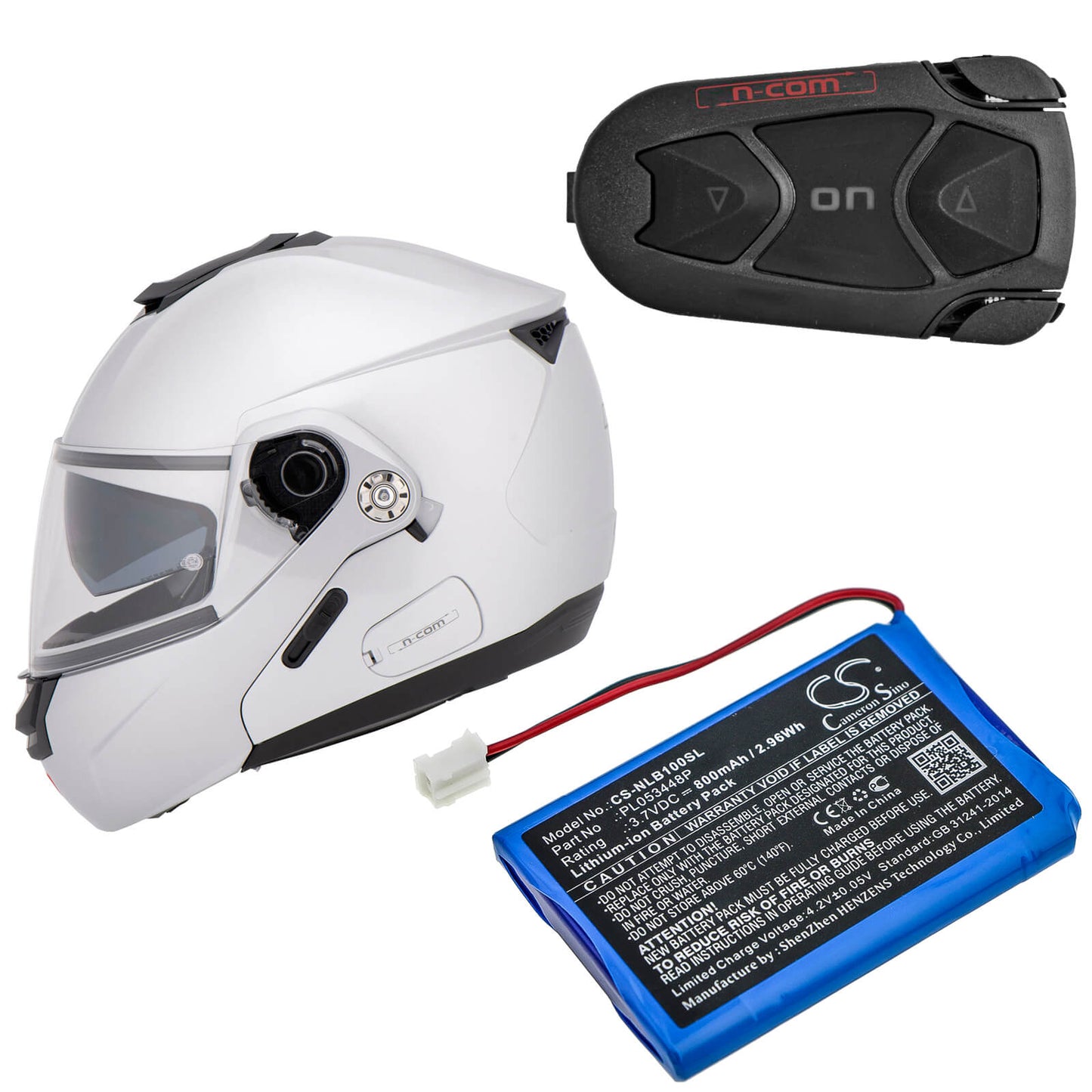 3.7V, 800mAh, Li-ion Battery fits Nolan, B5, B901l, 2.96Wh