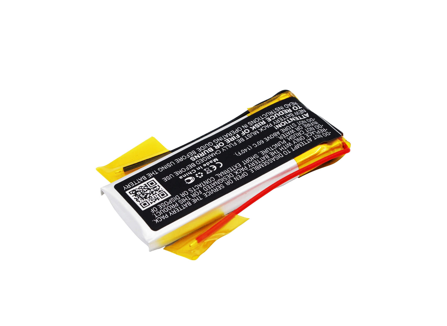 3.7V, 400mAh, Li-Polymer Battery fits Cardo, Q2, Q2 Pro, 1.48Wh