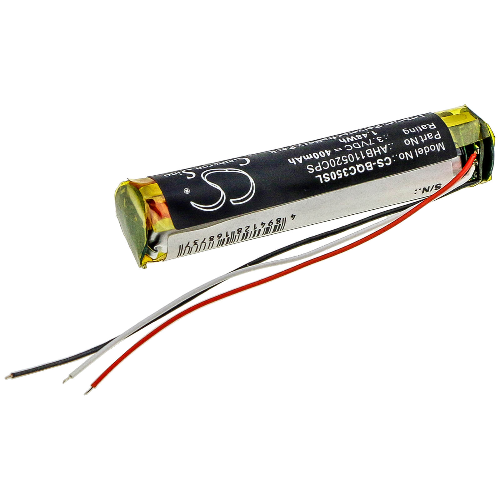 3.7V, 400mAh, Li-Polymer Battery fits Bose, 419811, Qc35, 1.48Wh
