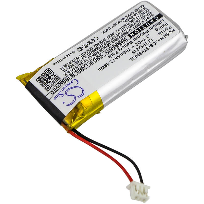 3.7V, 700mAh, Li-Polymer Battery fits Stageclix, Jack V3 Transmitter, Jack V4 Transmitter, 2.59Wh