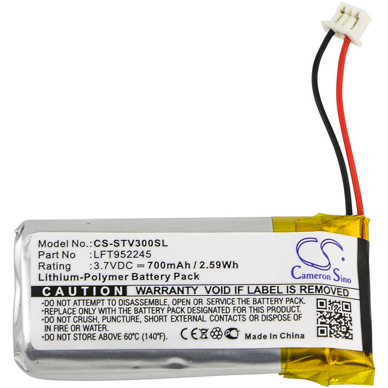 3.7V, 700mAh, Li-Polymer Battery fits Stageclix, Jack V3 Transmitter, Jack V4 Transmitter, 2.59Wh