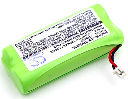 2.4V, 700mAh, Ni-MH Battery fits Stageclix, Jack V2 Transmitter, 1.68Wh