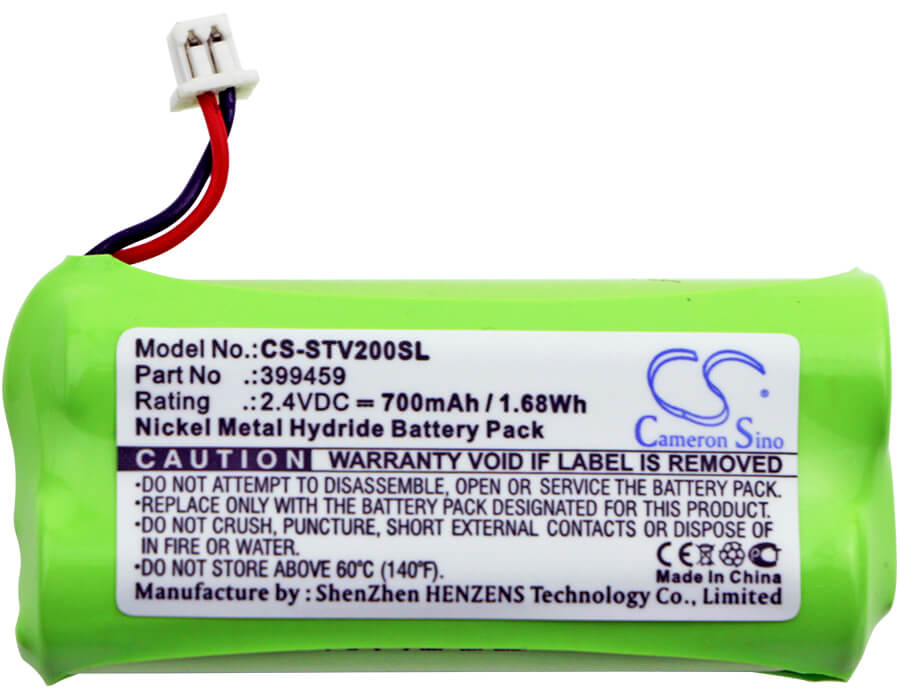 2.4V, 700mAh, Ni-MH Battery fits Stageclix, Jack V2 Transmitter, 1.68Wh