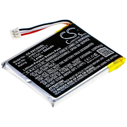 3.7V, 650mAh, Li-Polymer Battery fits Sennheiser, Mb 660, Pxc 550, 2.405Wh