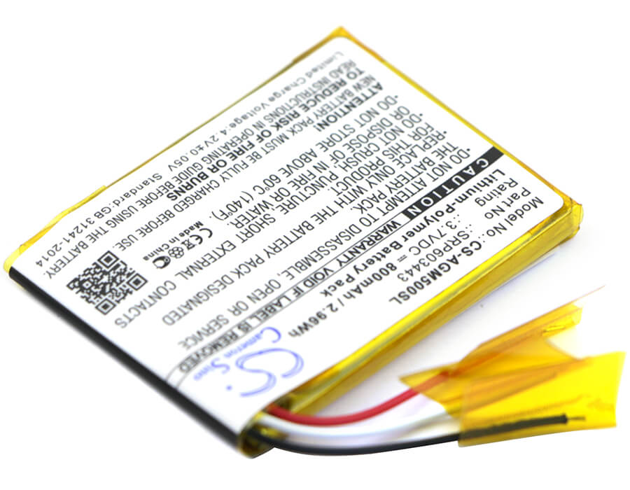 3.7V, 800mAh, Li-Polymer Battery fits Astro, A50, 2.96Wh