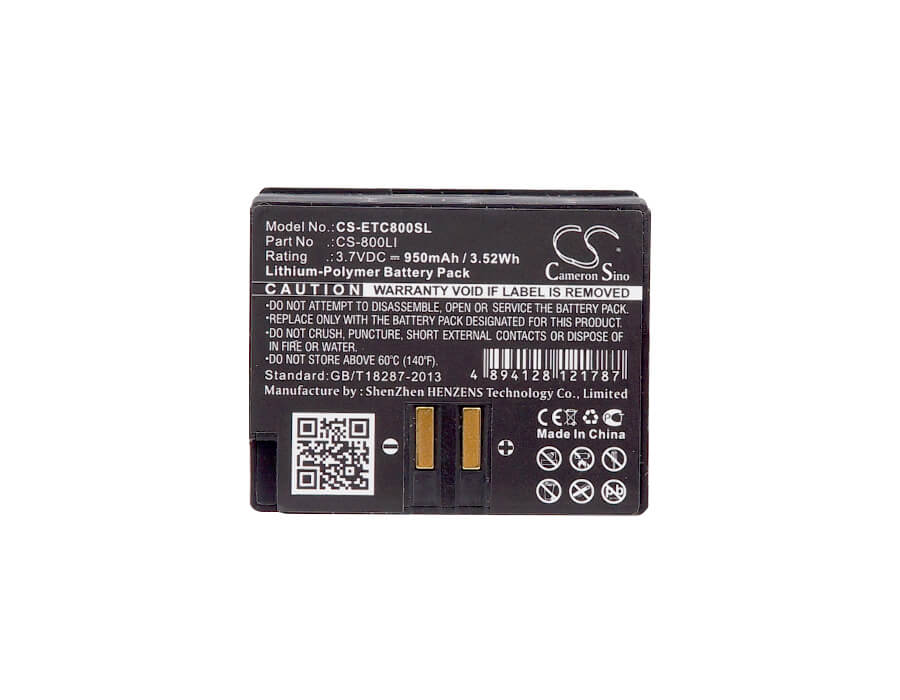 3.7V, 950mAh, Li-Polymer Battery fits Eartec, Comstar Wireless Headsets, 3.515Wh