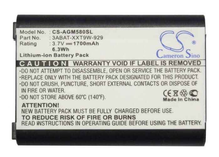 3.7V, 1700mAh, Li-ion Battery fits Astro, Gaming Mixamp 5.8 Rx, Mixamp 5.8, 6.29Wh