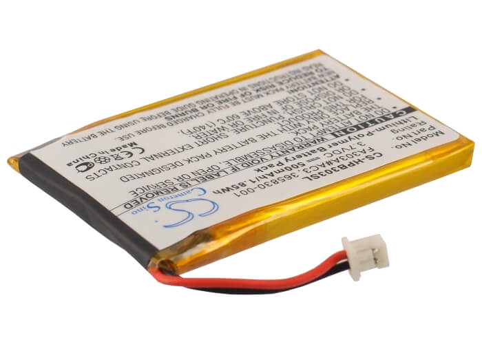 3.7V, 500mAh, Li-Polymer Battery fits Hp, Bluetooth Stereo Headphones, 1.85Wh