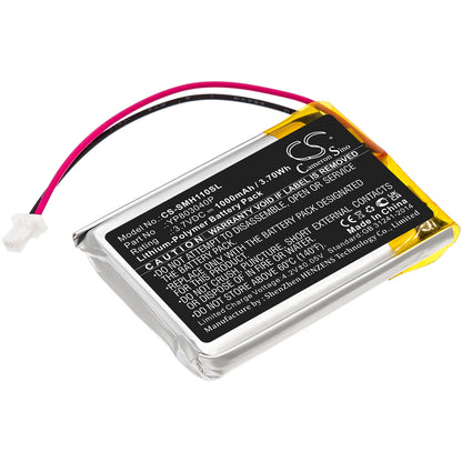 3.7V, 1000mAh, Li-Polymer Battery fits Sena, 10c, 3.7Wh