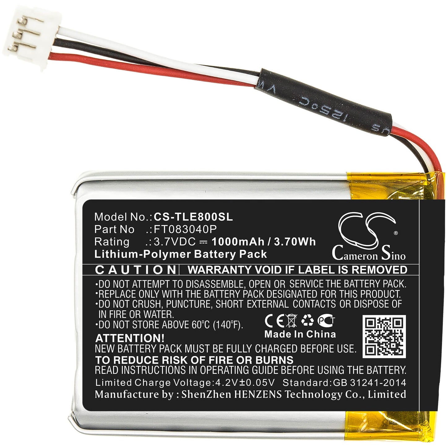 3.7V, 1000mAh, Li-Polymer Battery fits Turtle, Beach Elite 800, Beach Elite 800x, 3.7Wh
